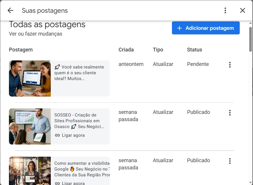 Como Sua empresa aparece mais no Google Com Postagens frequentes no Google Perfil