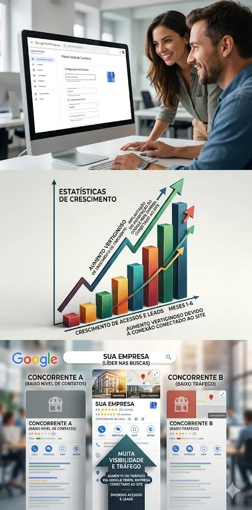 Estatísticas de acessos ao Google Meu Negócio